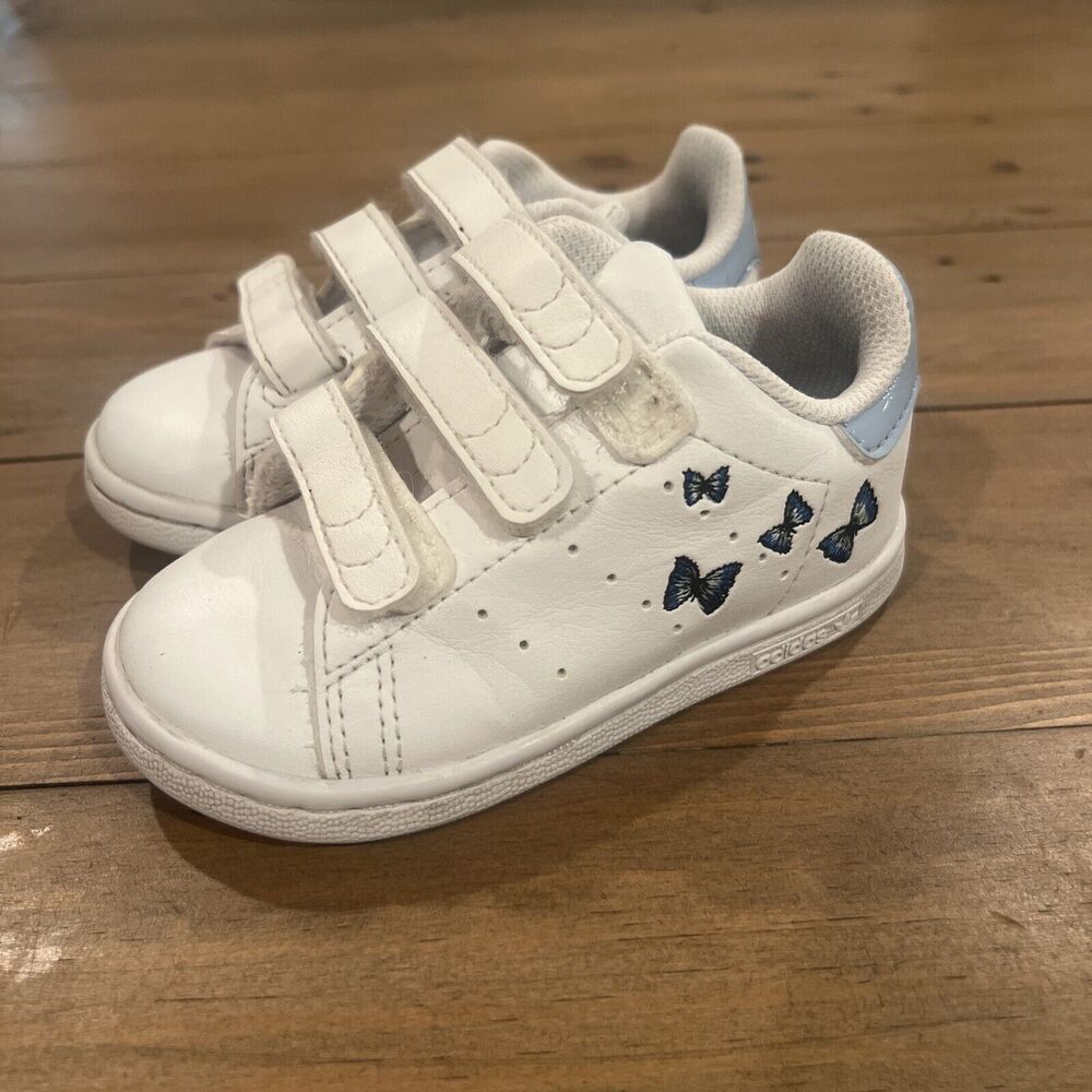 Adidas Originals 6.5 Stan Smith Casual Fashion Designer Toddler Butterfly